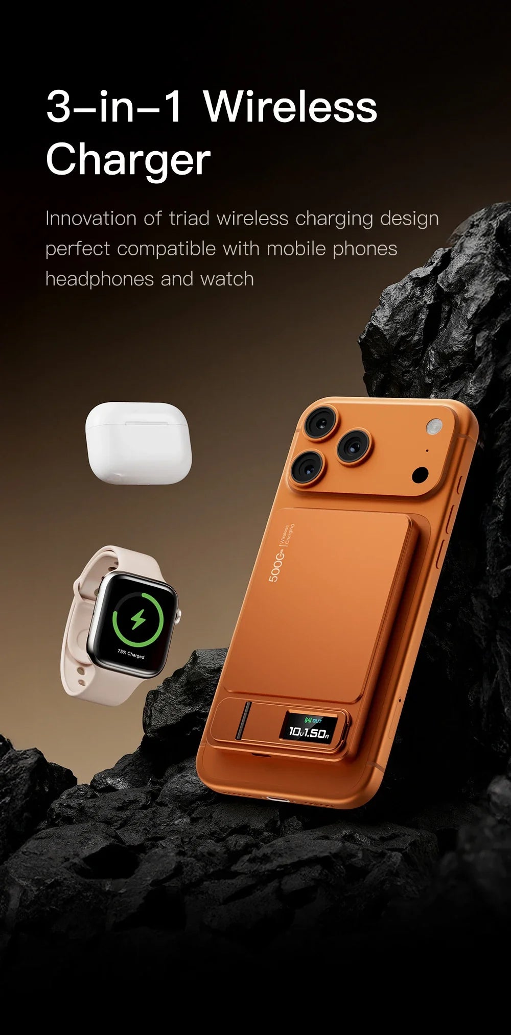 Tidesmit Magnetic Wireless Power Bank 10000mAh PD Fast Charging Tidesmit