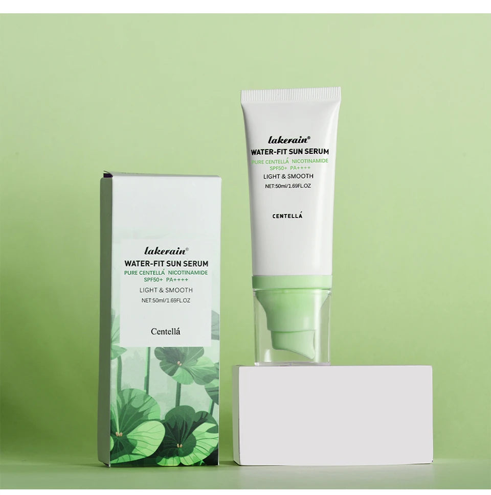 Tidesmit SPF 50 Centella Asiatica refreshing sunscreen essence for dry oily sensitive skin texture close-up