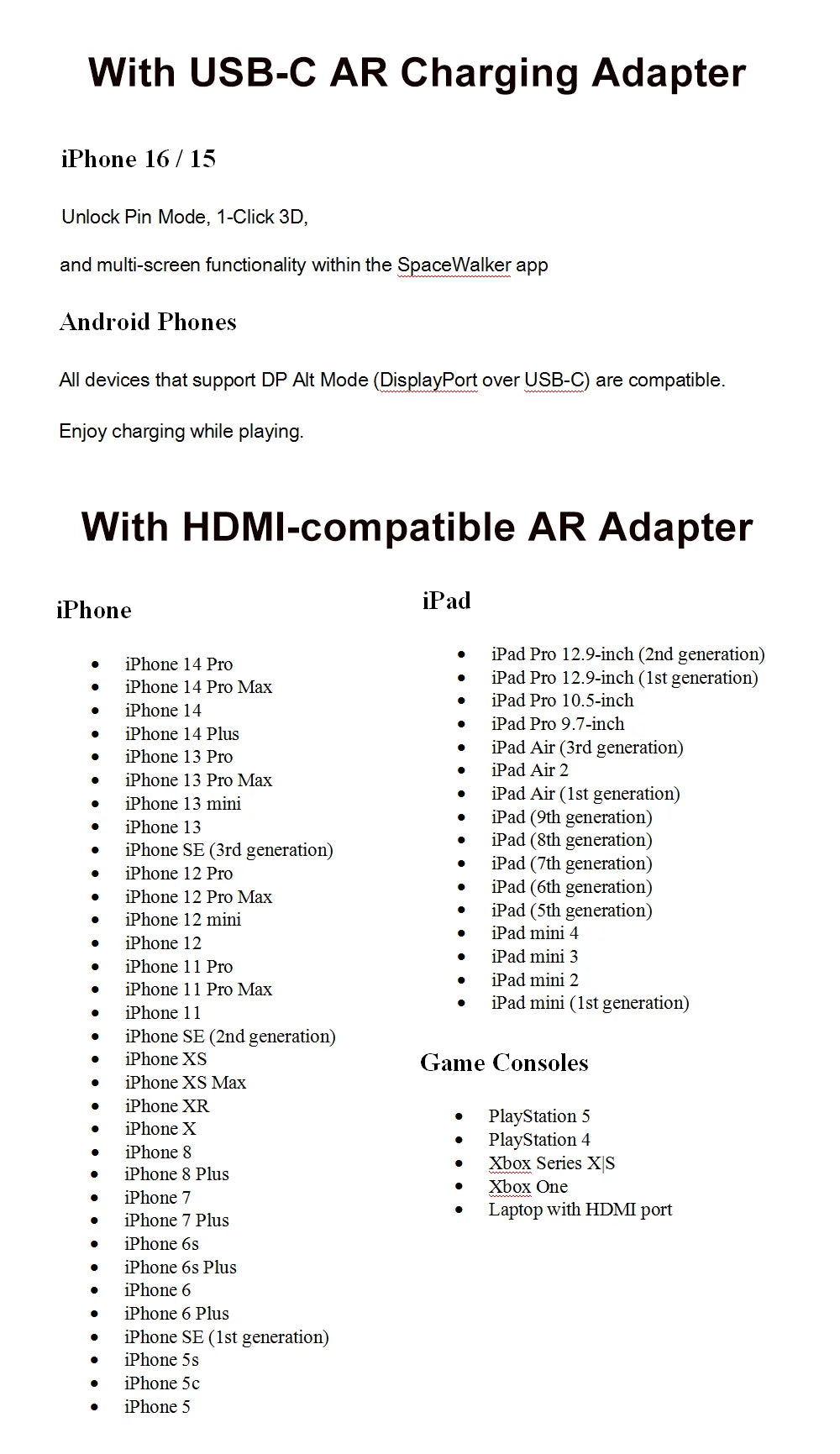 AR Glasses 135-Inch Private Cinema Display for Immersive Mobile Gaming Tidesmit