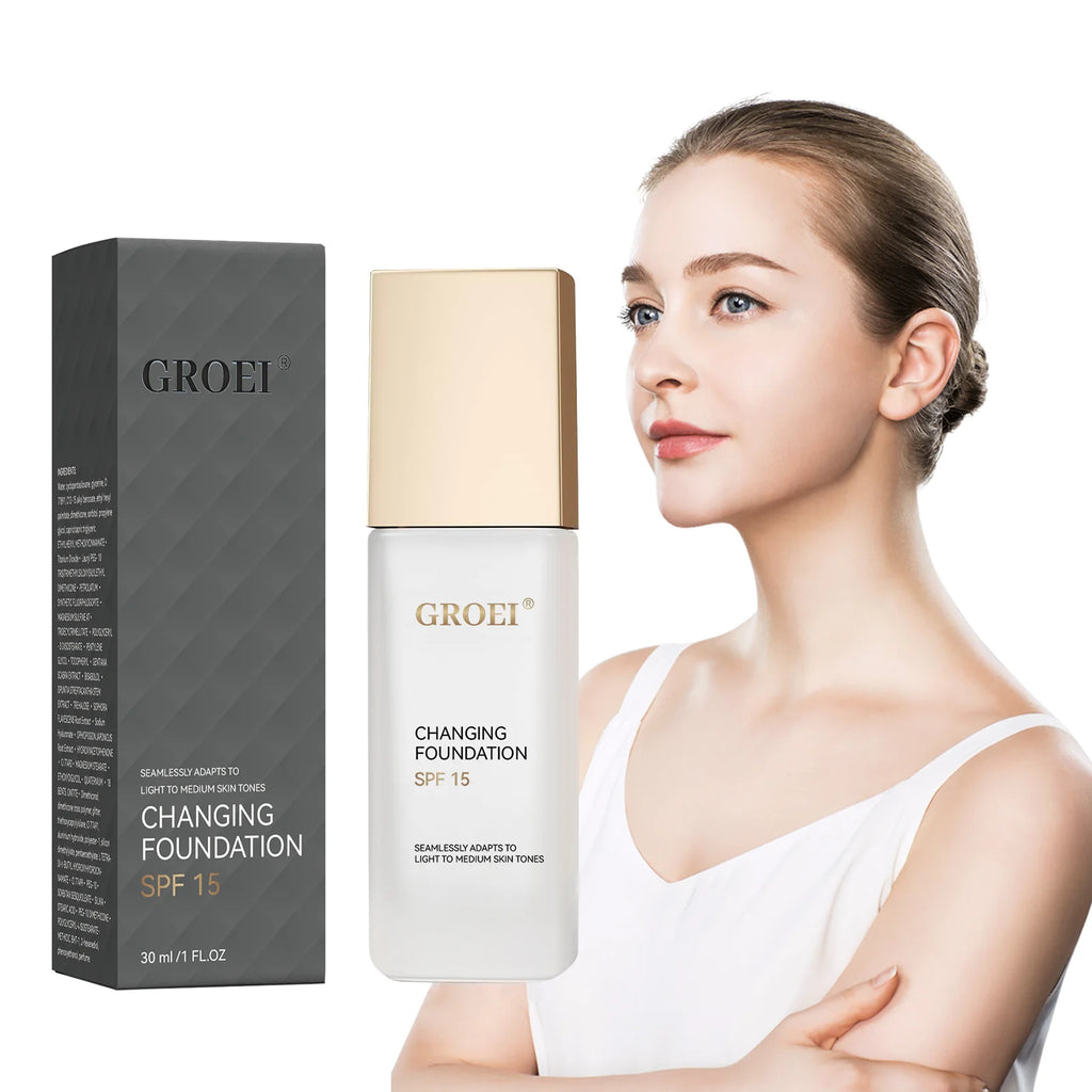 Tidesmit color changing foundation texture close-up for waterproof oil-control hydrating face makeup base