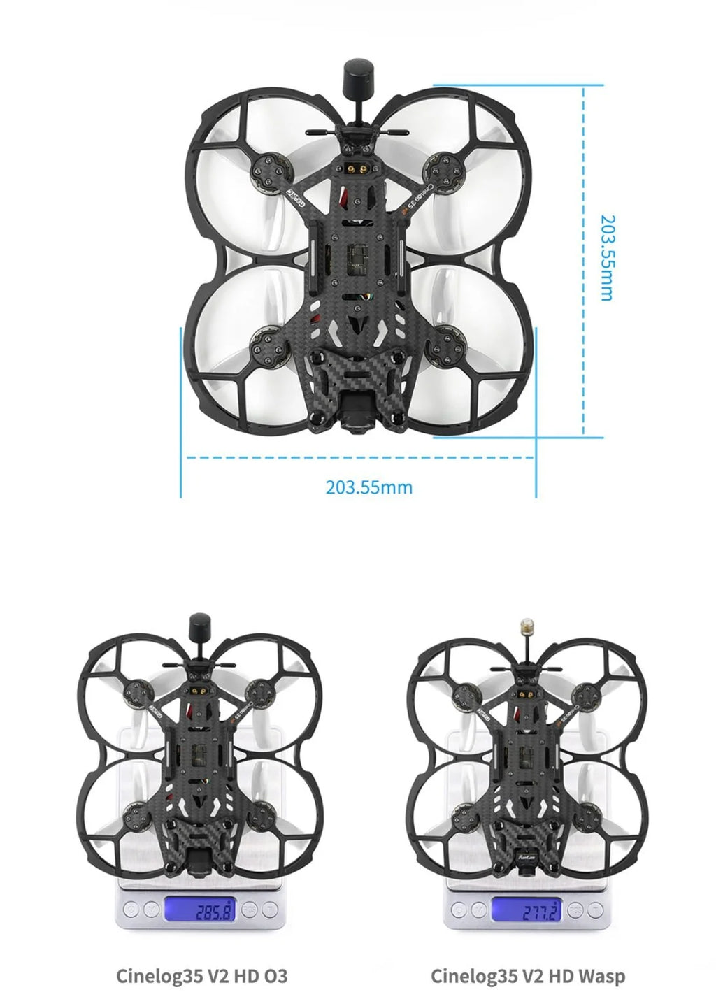 GEPRC CineLog35 V2 FPV Drone 6S Analog - Precise Cinematography Tidesmit