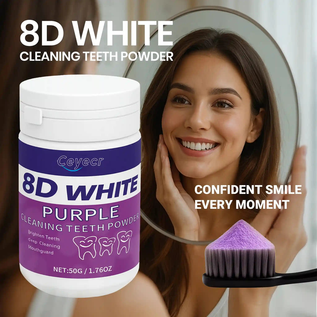 Tidesmit 8D white teeth whitening powder for deep cleaning and fresh breath dental care, 50g