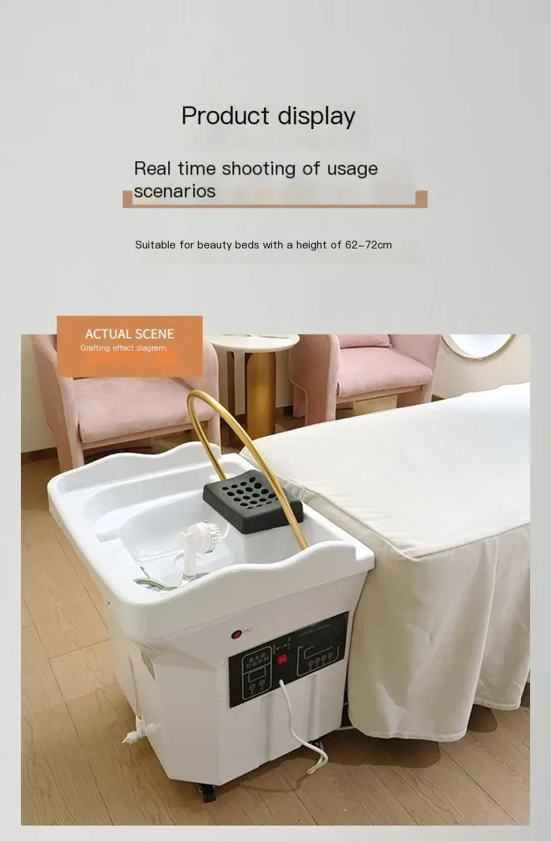 Portable Shampoo Chair for Salon - Adjustable Spa Hair Wash Station Massage Chairs Tidesmit
