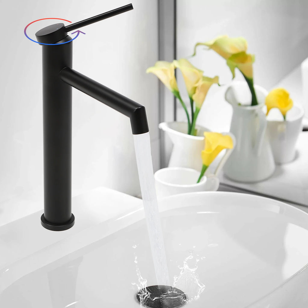 Wash Basin Mixer Tap Rust Resistance Easy to Install Bathroom Faucets Easy to Clean for Kitchens/Restaurants/Laundromats