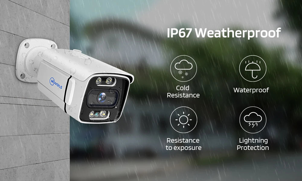 Movols 5MP/4K Video Surveillance Security POE Camera for POE System