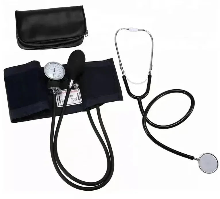 BP Upper Arm Sphygmomanometer Manual Blood Pressure Stethoscope with Zipper Bag for Adult Home Use Blood Pressure Monitor