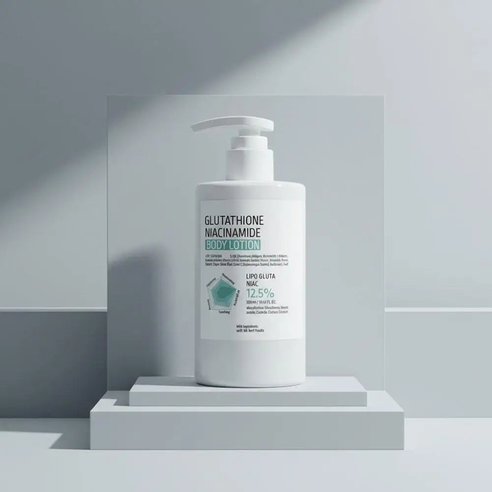 300ml Glutathione Niacinamide Body Lotion, Centella Asiatica Soothing Repair Moisturizer Brighten Skin Tone Hydrating Body Cream