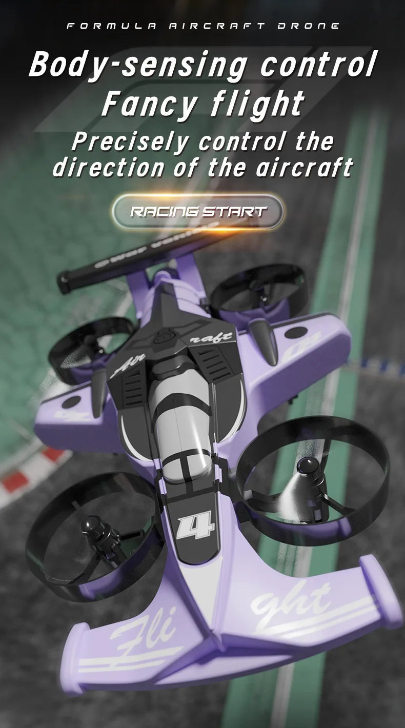 Remote Control Drone Car 2-in-1 Flying Vehicle - White, Green, Purple Tidesmit