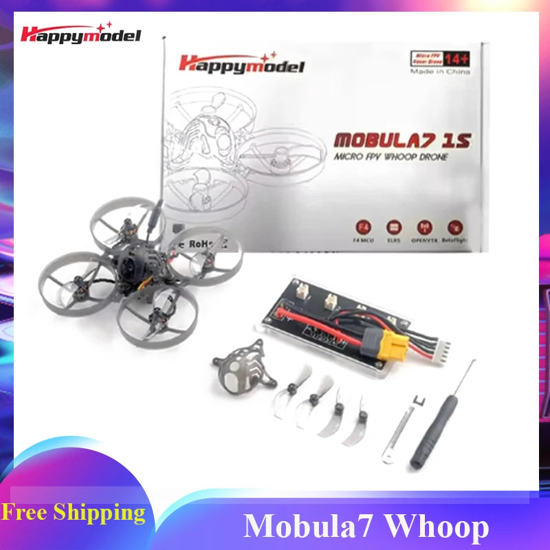 Mobula7 1S ELRS Tiny Whoop Drone | 75mm Racing Quad | ELRS V3.0 Tidesmit
