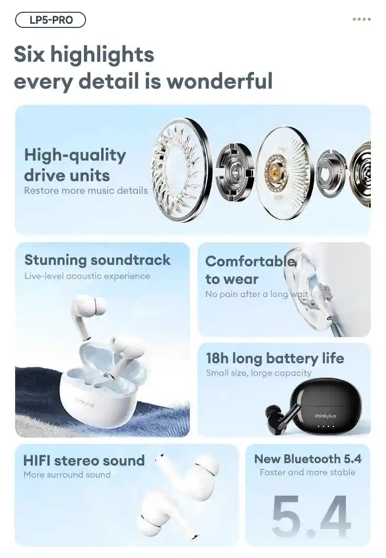 Wireless Bluetooth Earbuds with Low Latency Audio for Gaming Tidesmit