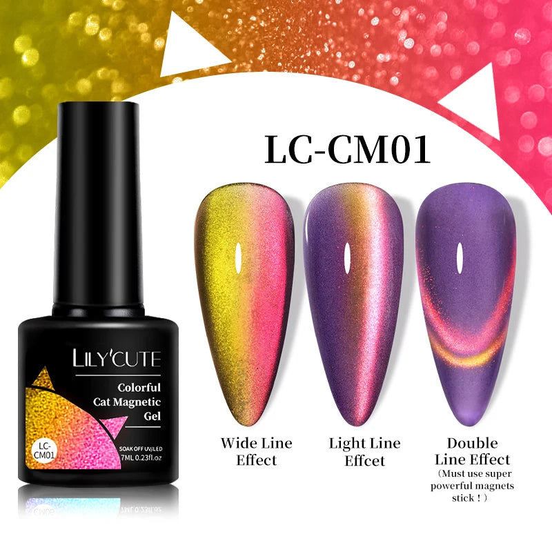 Magnetic Cat Eye Gel Nail Polish – Reflective UV Soak Off Kit Permanent Makeup Machines LC-CM01 Tidesmit