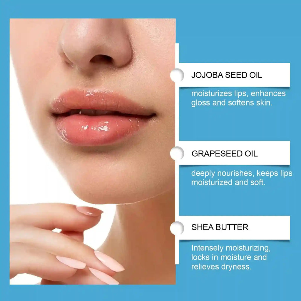 Plumping Lip Oil Moisturizing Gloss – Hydrating Lip Treatment by Tidesmit Lip Care Tidesmit
