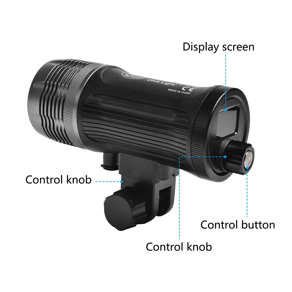 Tidesmit 3000 Lumens Diving Flashlight - 100m Waterproof Scuba Light Tidesmit