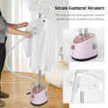 Tidesmit light pink standing garment steamer for clothes with flat and hanging ironing capabilities hero view