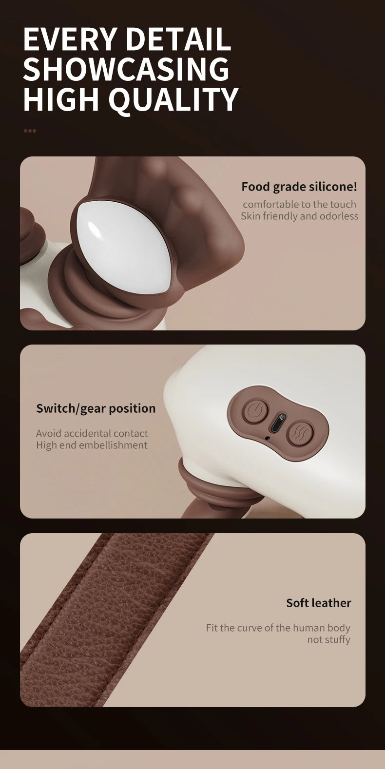 Electric Neck and Shoulder Massager - Deep Tissue Heat Therapy Device Massage Cushion Tidesmit