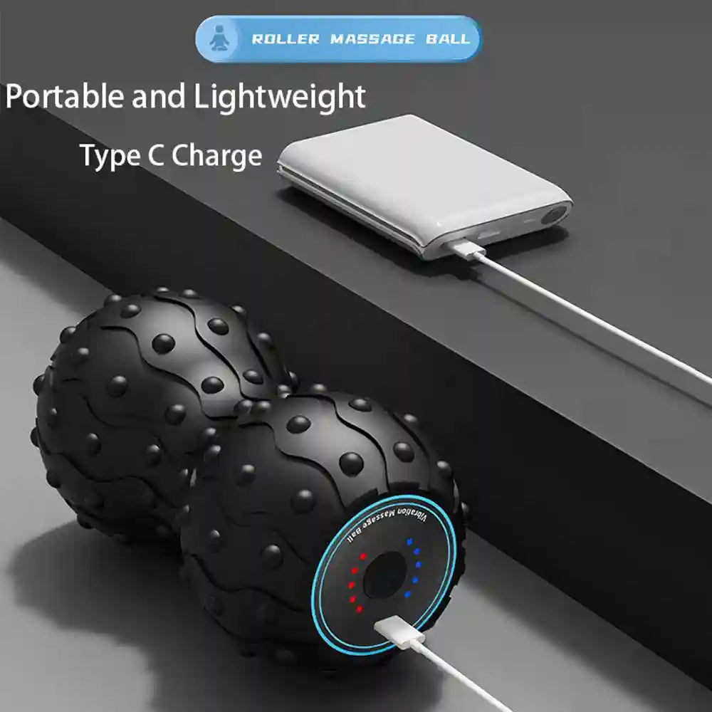 Vibrating Massage Ball: 5-Speed Deep Tissue Electric Muscle Roller Massage Roller Tidesmit