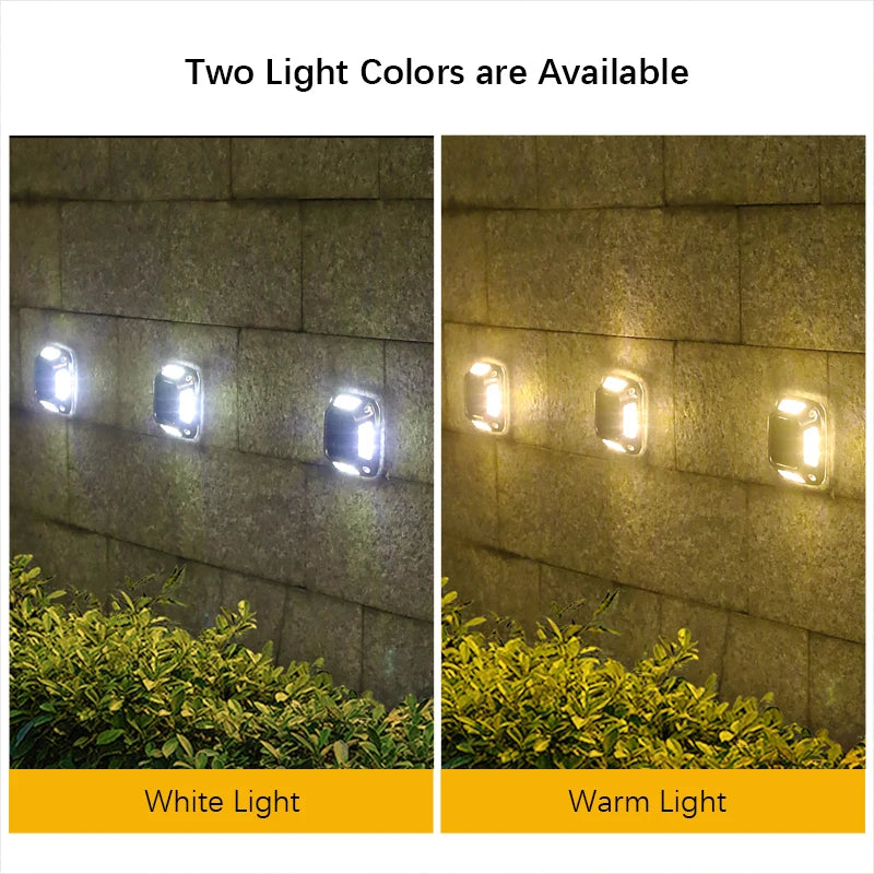 8LED Solar Driveway Light Outdoor Garden Ground Lights Waterproof LED Solar Wall Lamp Camping for Step Stair Pathway Walkway Dec
