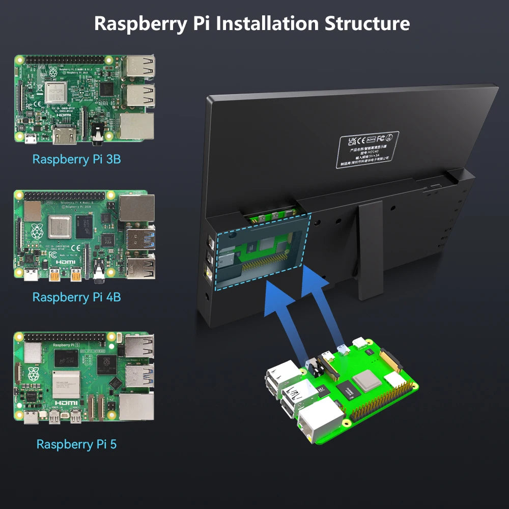 14 inch Monitor for Raspberry Pi 5 4 3 Touchscreen 1920x1200 16:10 Display HDMI USB Interface for Computer Program Monitors