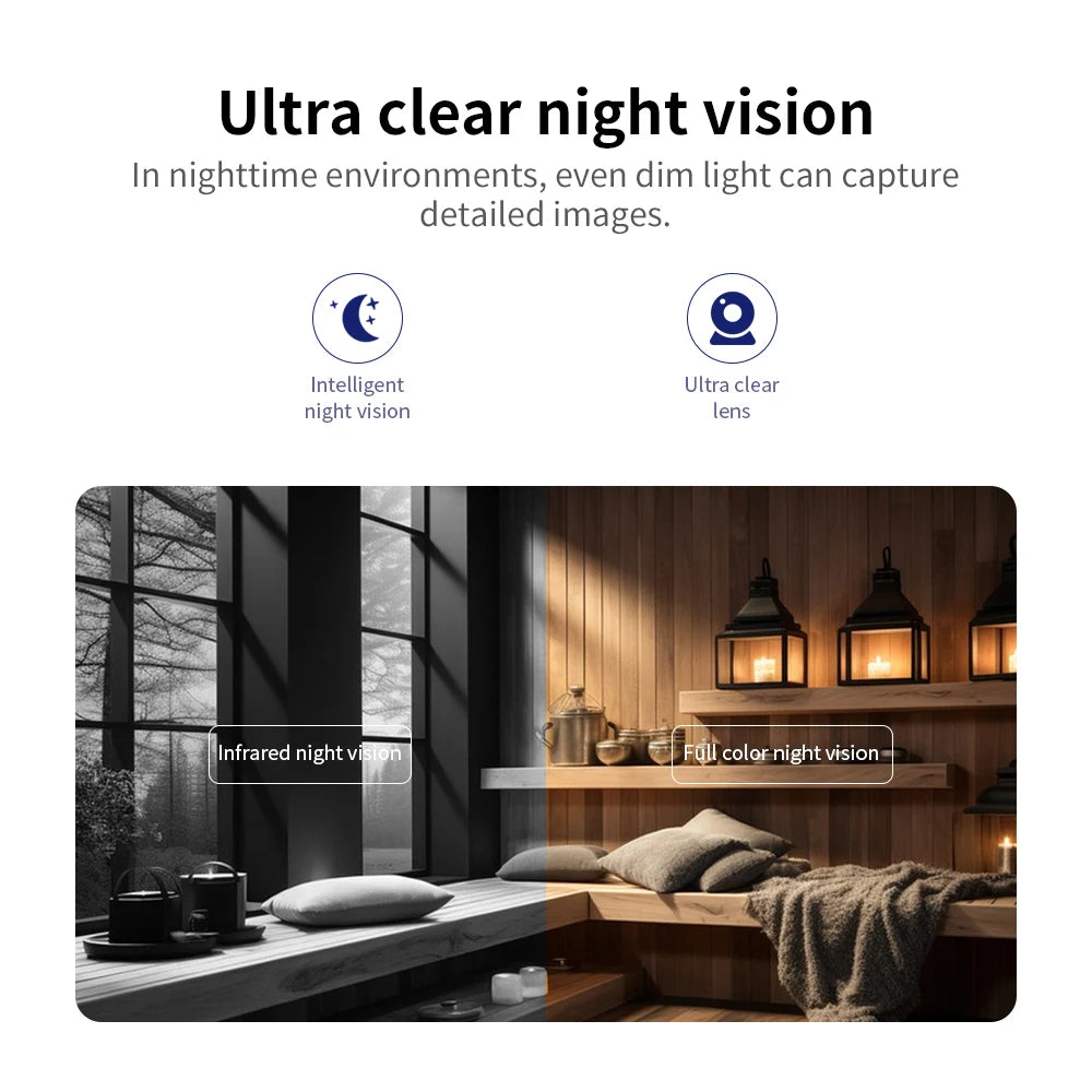 Neye S5 WiFi Smart Camera 8MP 4K Indoor Baby Monitor 360 ° Pan Tilt Automatic Tracking Camera CCTV Bidirectional Audio Camera