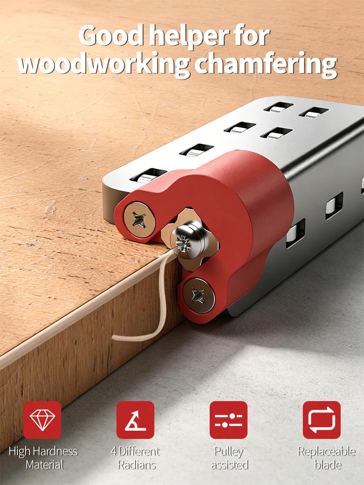 AOCKE Woodworking Edge Trimming Knife Tungsten Steel Blades - Manual Wood Edge Banding Trimmer Tool for Carpenter