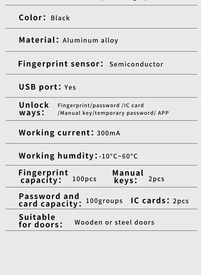 XSDTS New Tuya Wifi Digital Electronic Smart Door Lock With Biometric Camera Fingerprint Smart Card Password Key Unlock