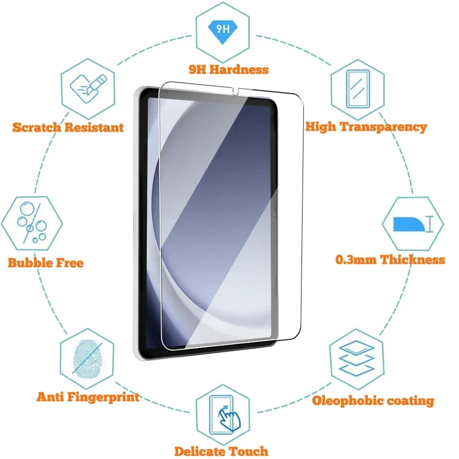 Samsung Galaxy Tab Tempered Glass Screen Protector - 9H Anti-Scratch Film Tidesmit