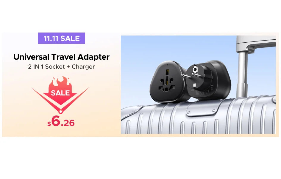 UGREEN 65W Universal Travel Adapter 2 USB-C 1 USB-A AC Socket GaN Charger Certified CE FCC UKCA TÜV For EU US UK Grounded Plug