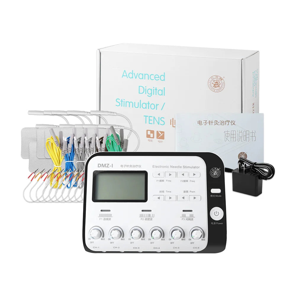 TENS Muscle Massager 6-Channel Physiotherapy Device for Home Wellness Relaxation Treatment UK plug with box Tidesmit