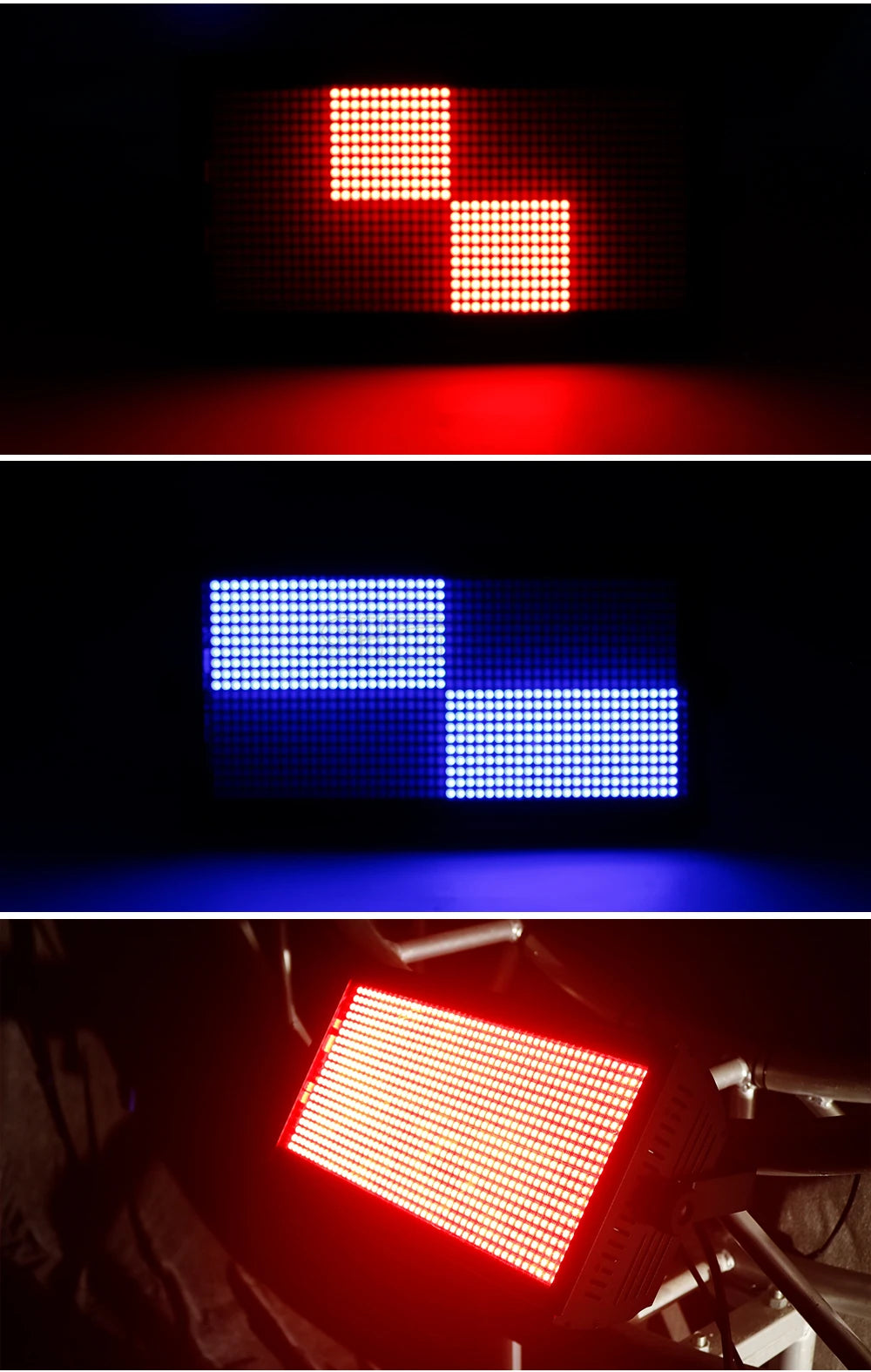 SHEHDS 2/4Pcs LED 200W RGB Marquee Strobe Light 960 SMD 5050 RGB LED For DJ Disco Wedding Nightclub