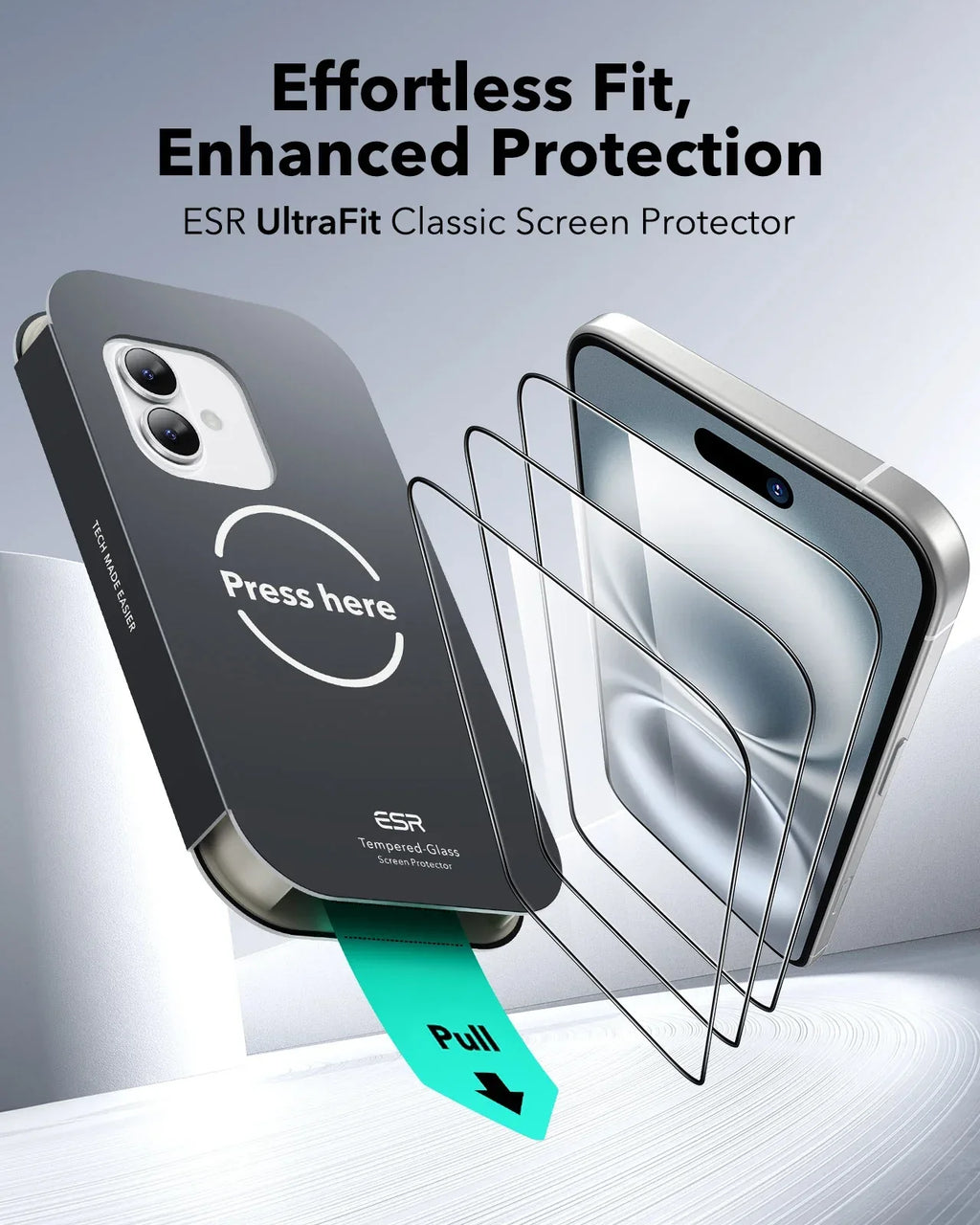 iPhone 17 Pro Max Screen Protector | 9H Hardness Tempered Glass 3-Pack Tidesmit