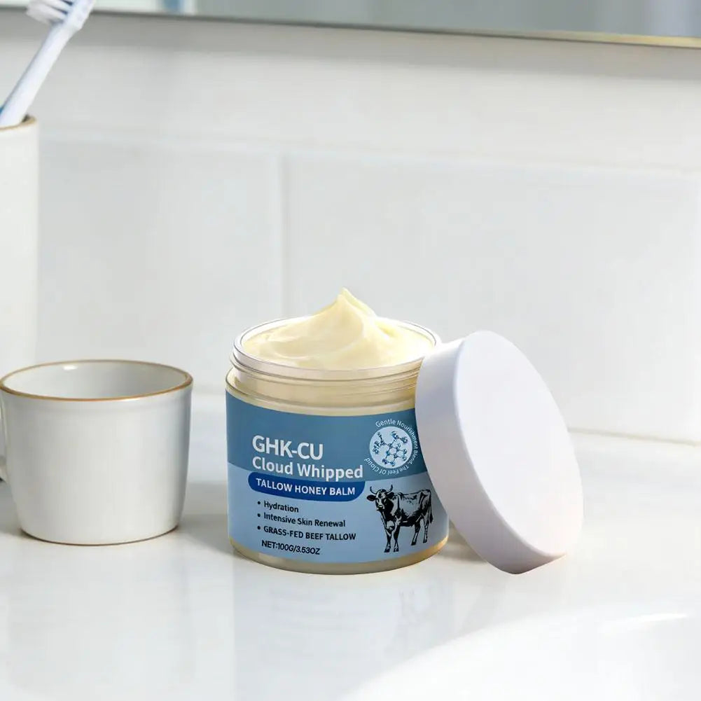 GHK CU Copper Peptide Tallow Honey Balm Cloud Whipped For Face Body Intensive Renewal Hydrate Nourish Skin Balm