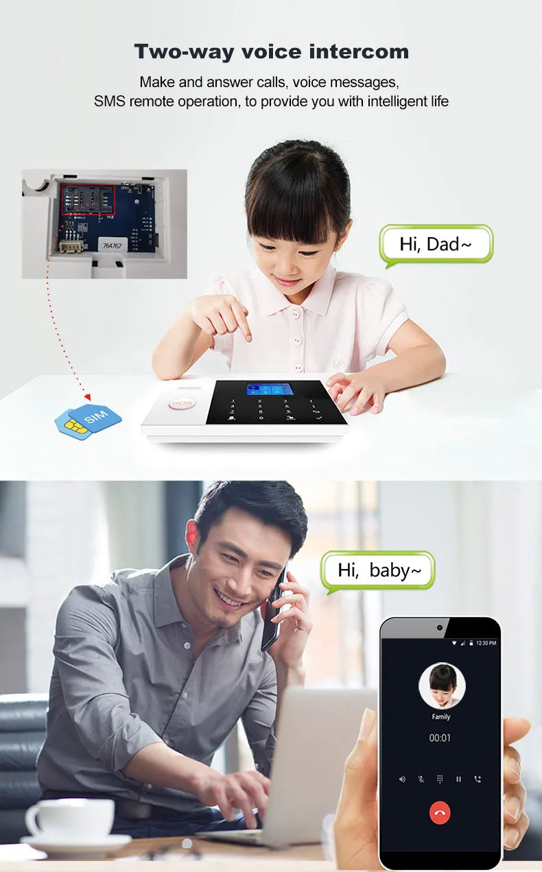 Wifi GSM Home Security Alarm System with Alexa and App Control Tidesmit