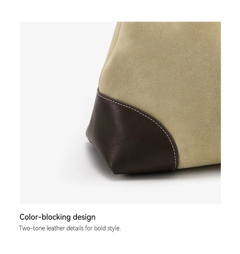 2026 ﻿Genuine Suede Women's Bag Large Capacity Crossbody Underarm Tote for Commuting Multi-functional BAFELLI Hobo Bag