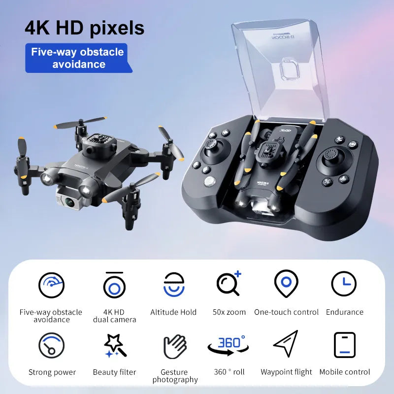 4K Camera Drone with Obstacle Avoidance - Foldable Beginner Quadcopter Tidesmit