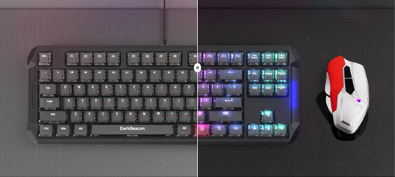 DarkBeacon Blade 87 Hot-Swappable Silent Keyboard RGB Backlit Mechanical Gaming Keyboards 8000Hz USB-C Wired for Windows MacOS