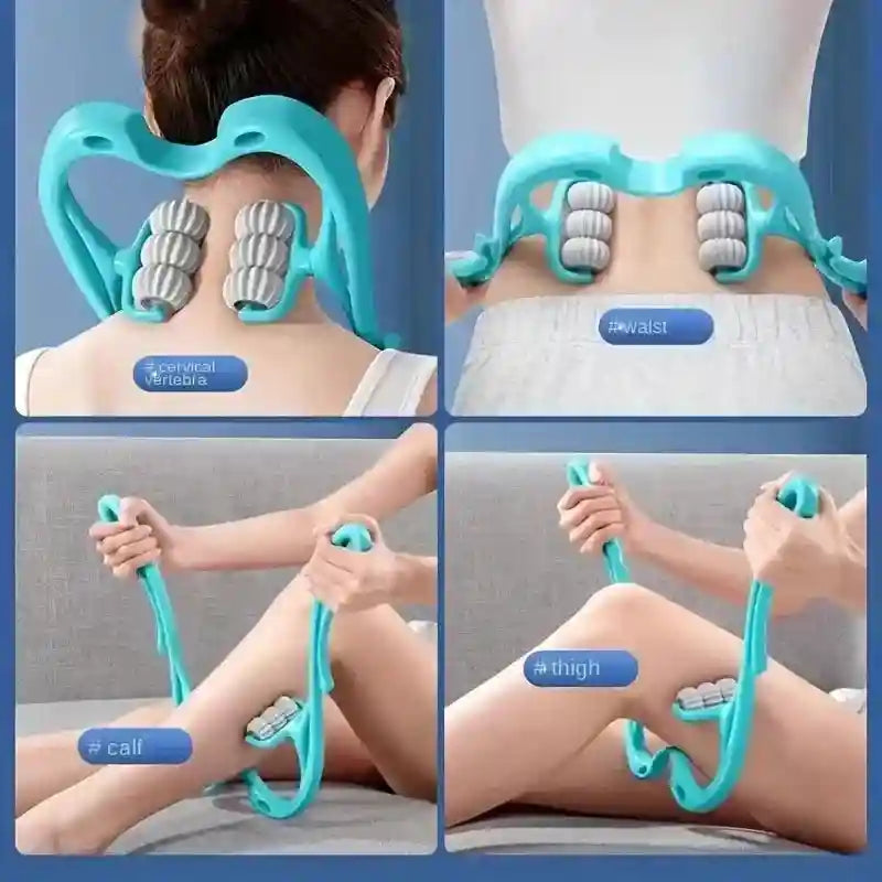 Spinal Massage Tool for Neck Relief – Portable Manual Trigger Point Massager Relaxation Treatment Tidesmit