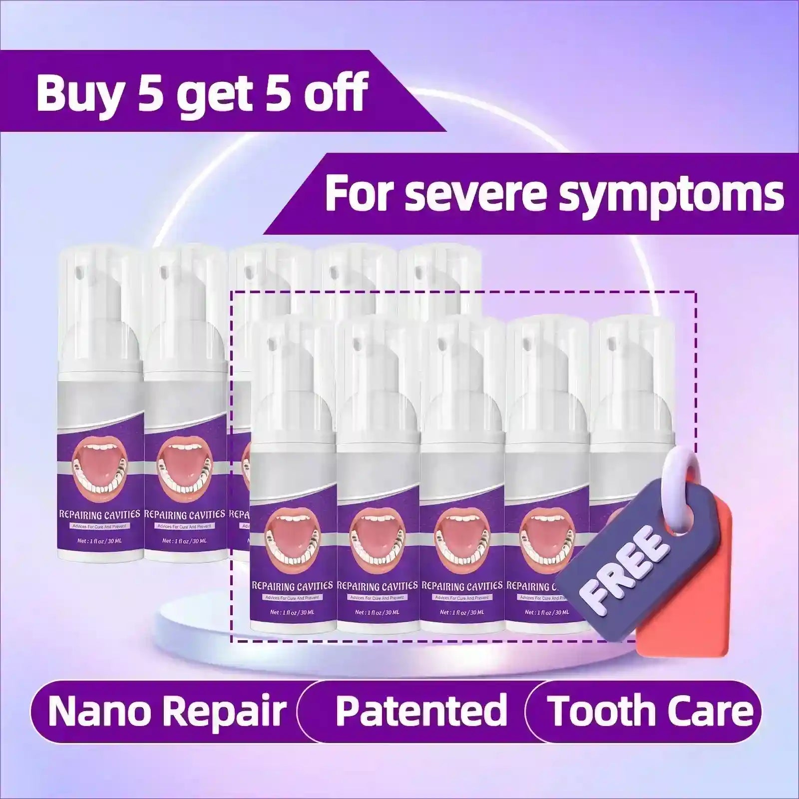 Tidesmit teeth whitening and cavity repair treatment for tooth decay prevention and color correction
