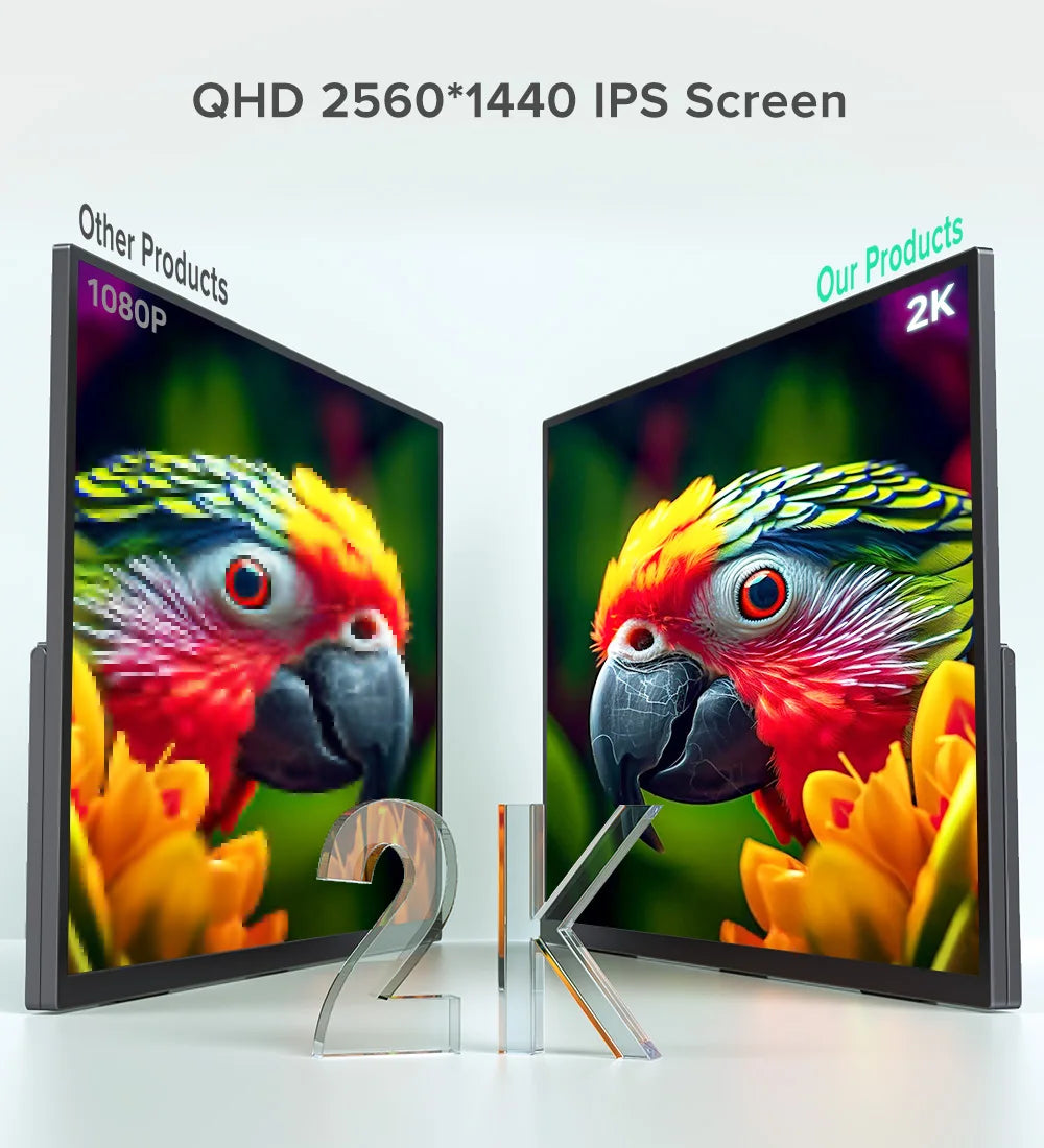 UPERFECT UMax 24 2K Desktop Monitor 24.5" 165Hz Wall Mounted IPS Display 2560x1440 HDR Freesync Gaming PC Laptop Extended Screen