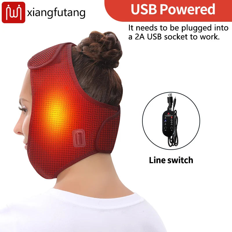 Heating Facial Wrap for TMJ Pain Relief | 3-Heat Timer EU/UK/US Massage Cushion Tidesmit