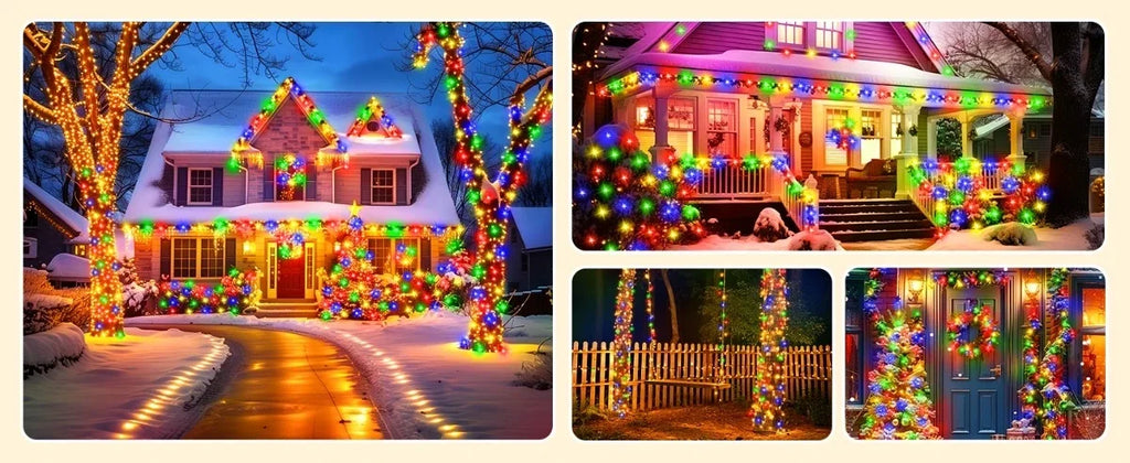 Outdoor Solar Powered Lighting LED Solar String Lights Courtyard Lights Waterproof Starry Fairy Lights For Festival Party