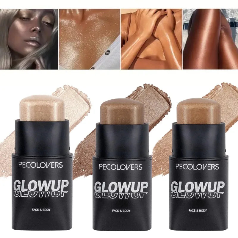 Tidesmit waterproof face highlight stick texture close-up for long-lasting natural 3D contour and makeup finish