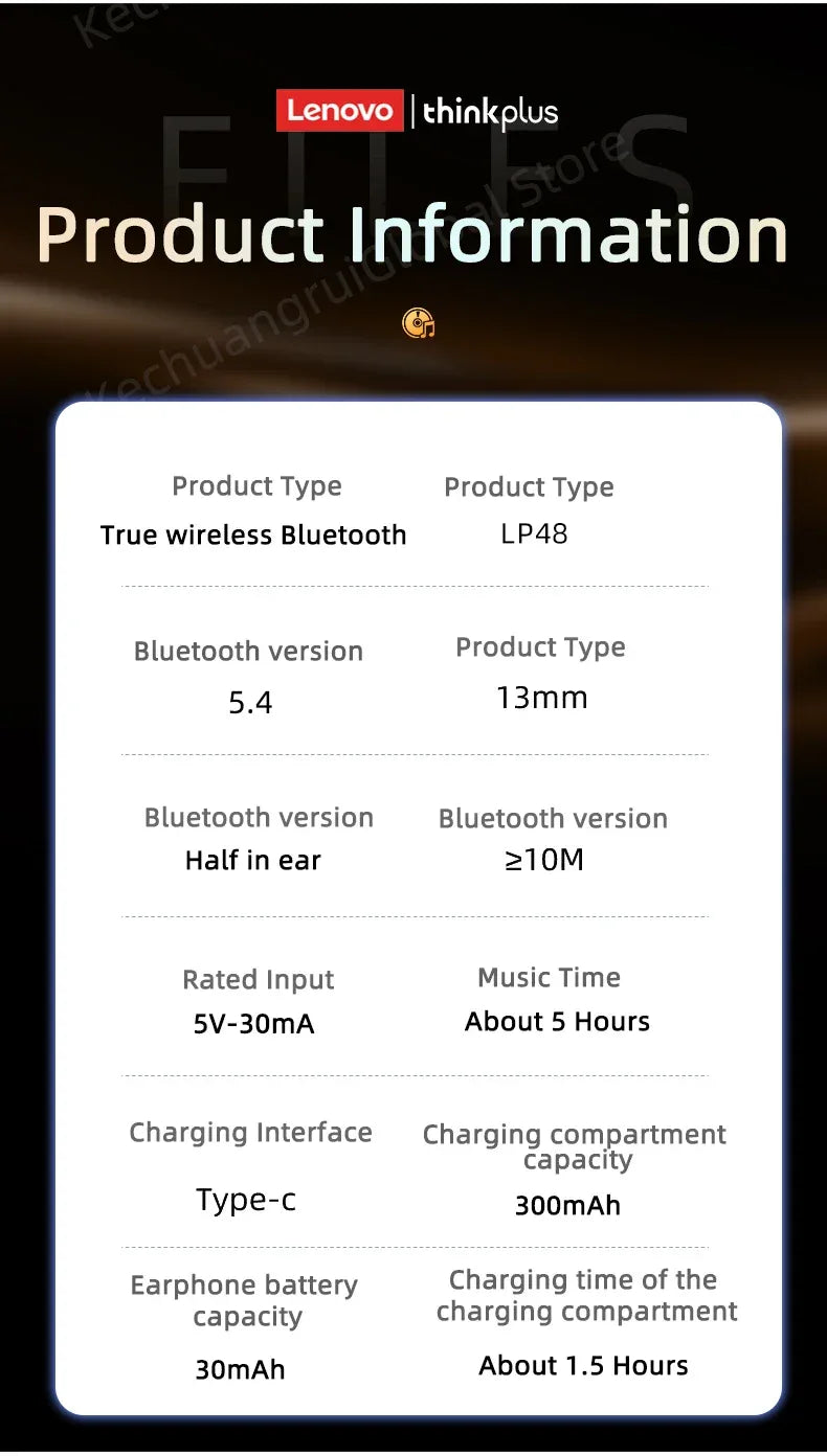 TWS Noise Cancelling Bluetooth Earbuds - Tidesmit Wireless Audio 30H Tidesmit