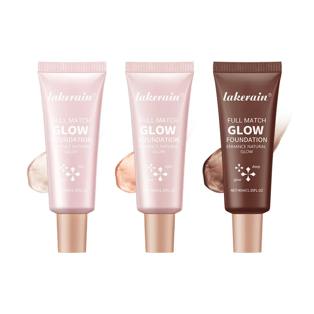 Tidesmit Glowing Foundation liquid texture close-up showing natural finish and moisturizing base makeup formula