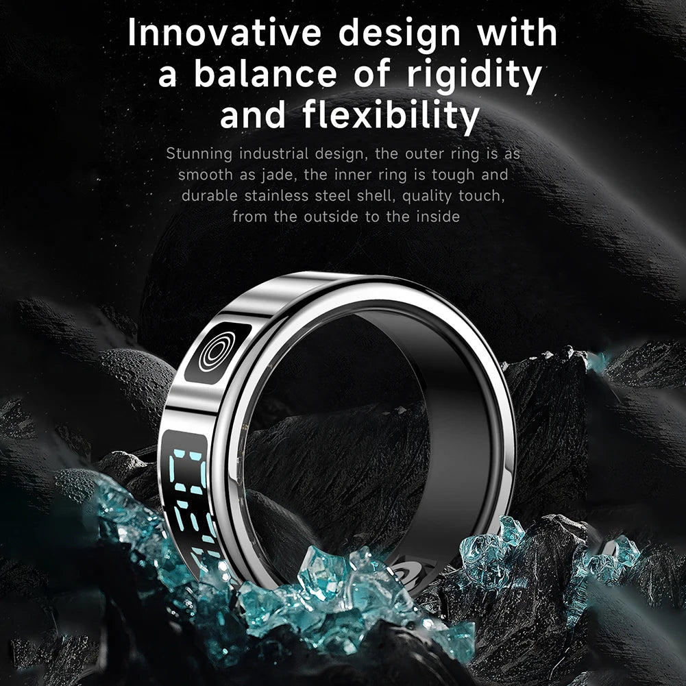 Smart Health Ring Fitness Tracker | Heart Rate & Blood Oxygen Monitor Tidesmit