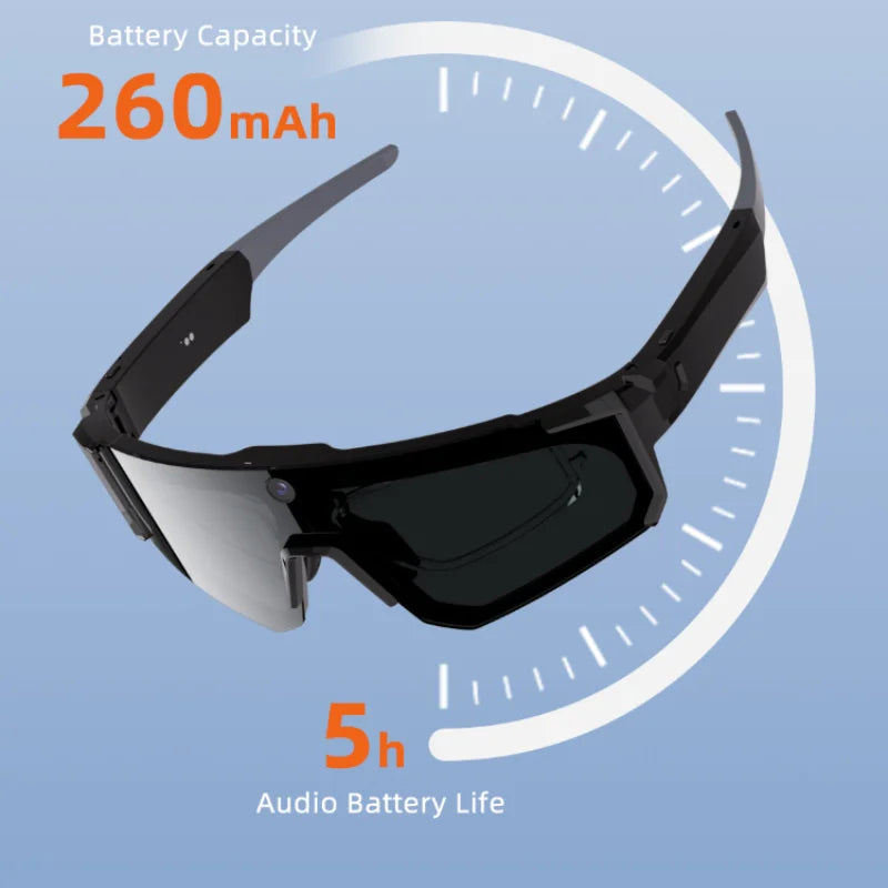 4K Polarized Smart Sunglasses with Bluetooth Audio & Camera - Tidesmit Tidesmit