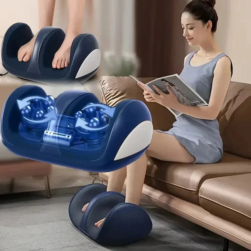 Electric Foot and Leg Massager with Heated Sole Therapy - Ivory Relaxation Treatment Tidesmit