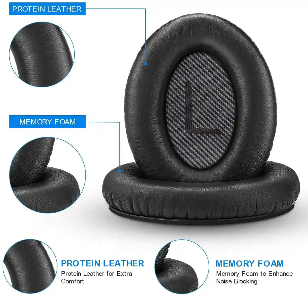 Bose QC35 Replacement Ear Pads - Soft Memory Foam Cushions Tidesmit