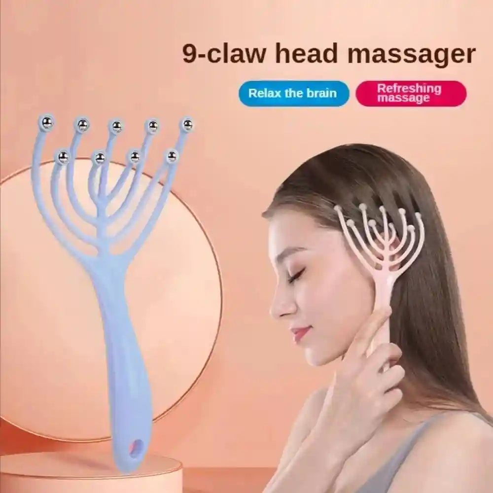 Head Scalp Massager with Steel Ball Rollers for Tension Relief Massage Roller Tidesmit