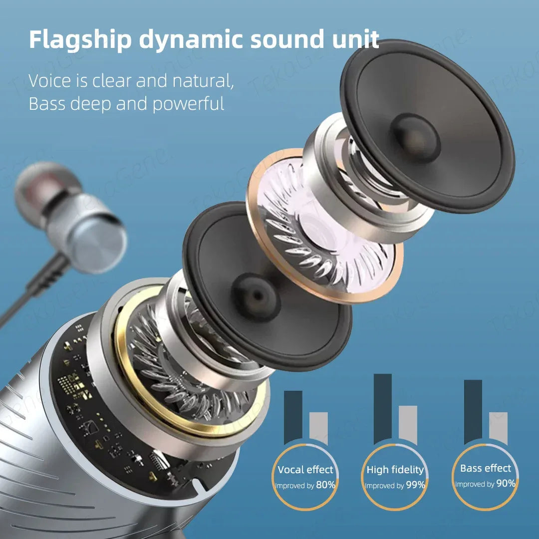 Wired Metal In-Ear Headphones with Mic by Tidesmit - 6 Variants Tidesmit