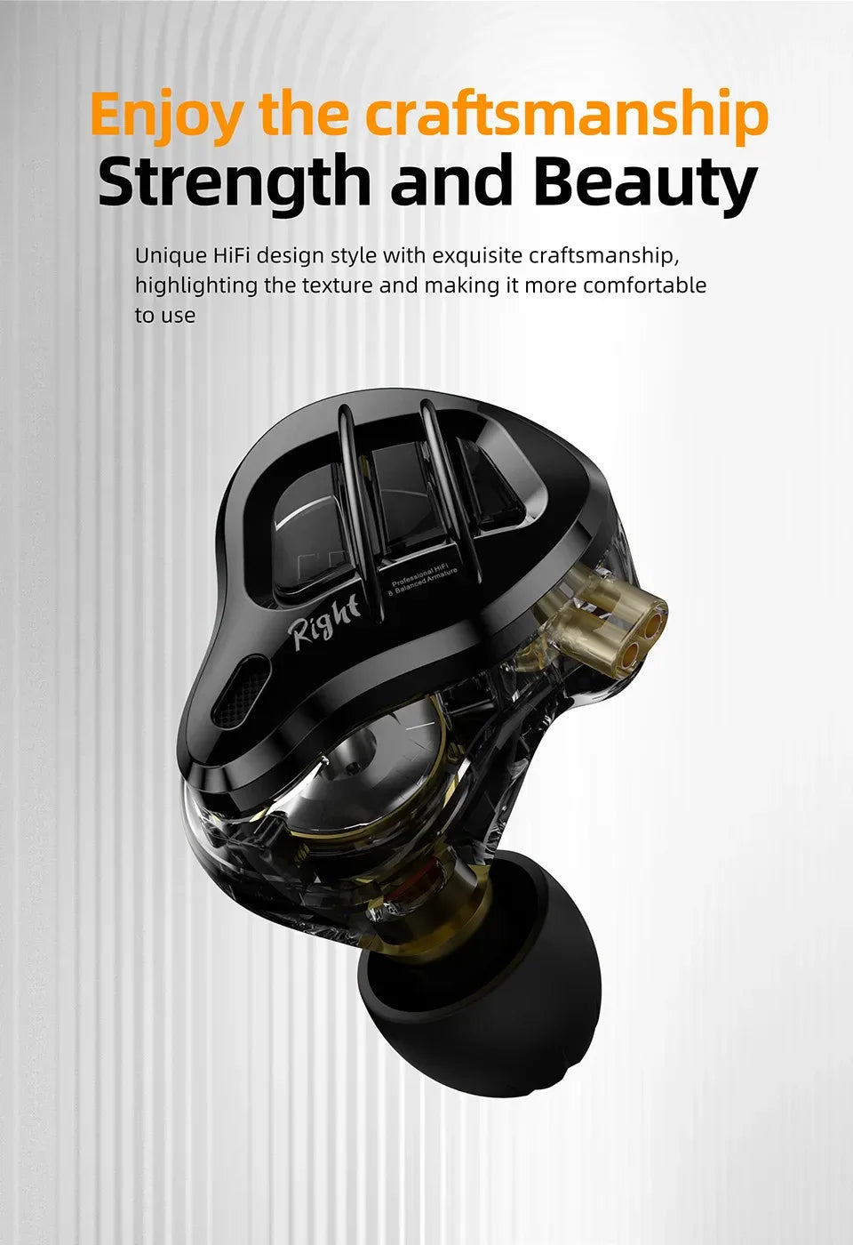 KZ ZAR 8-Driver Hybrid In-Ear Monitor Earphones by Tidesmit Tidesmit